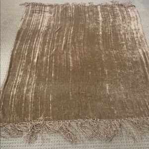 64 x 50” golden brown throw